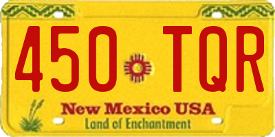 NM license plate 450TQR