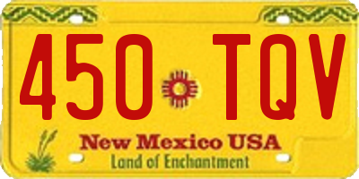 NM license plate 450TQV