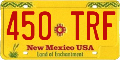 NM license plate 450TRF