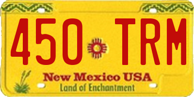NM license plate 450TRM