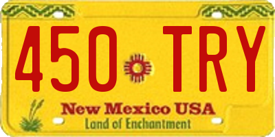 NM license plate 450TRY