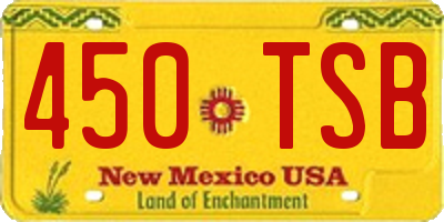 NM license plate 450TSB