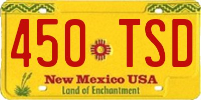 NM license plate 450TSD