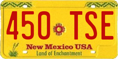 NM license plate 450TSE
