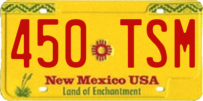 NM license plate 450TSM