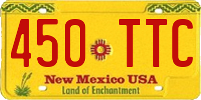 NM license plate 450TTC