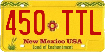 NM license plate 450TTL