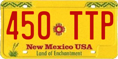 NM license plate 450TTP