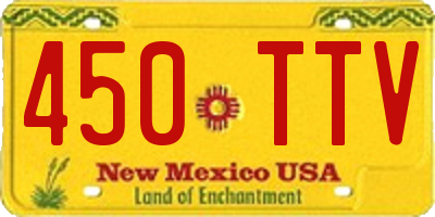 NM license plate 450TTV