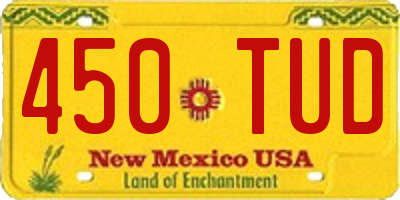 NM license plate 450TUD