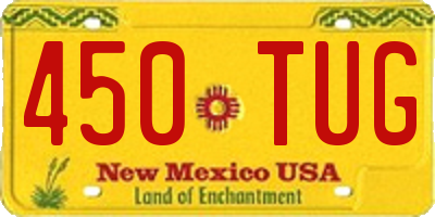 NM license plate 450TUG