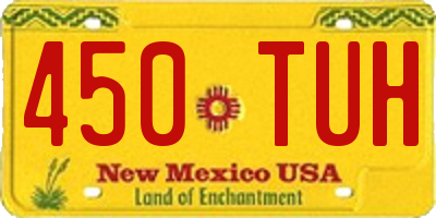 NM license plate 450TUH
