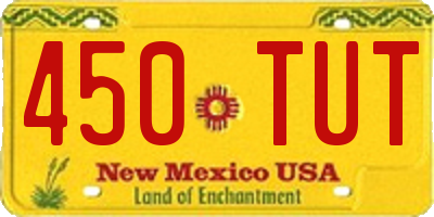 NM license plate 450TUT