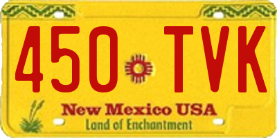 NM license plate 450TVK