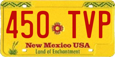 NM license plate 450TVP