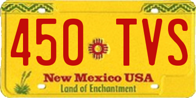 NM license plate 450TVS