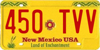 NM license plate 450TVV