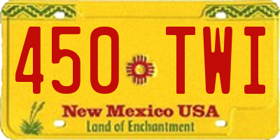NM license plate 450TWI