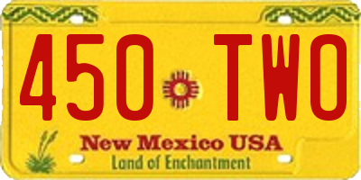 NM license plate 450TWO
