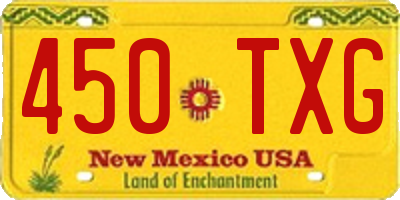 NM license plate 450TXG