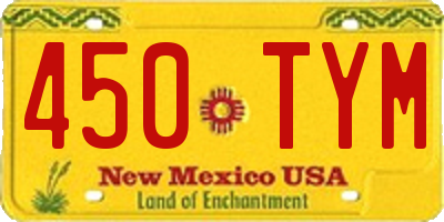 NM license plate 450TYM