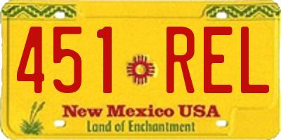 NM license plate 451REL
