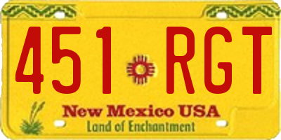 NM license plate 451RGT