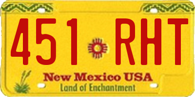NM license plate 451RHT
