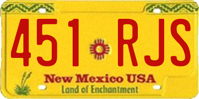 NM license plate 451RJS