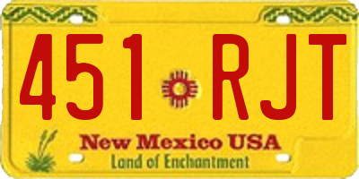 NM license plate 451RJT