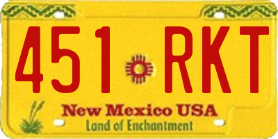 NM license plate 451RKT