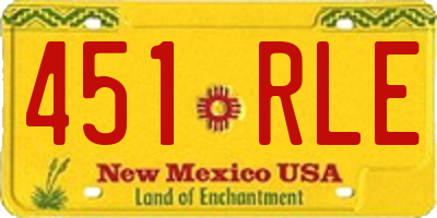 NM license plate 451RLE
