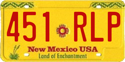 NM license plate 451RLP
