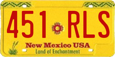 NM license plate 451RLS