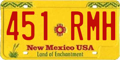 NM license plate 451RMH
