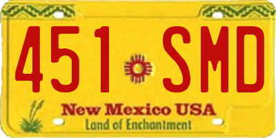 NM license plate 451SMD