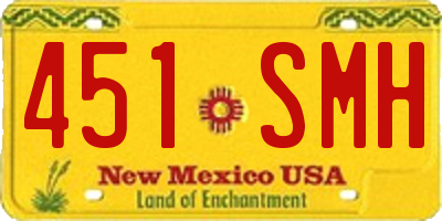 NM license plate 451SMH
