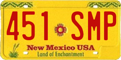 NM license plate 451SMP