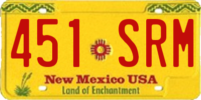 NM license plate 451SRM