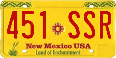 NM license plate 451SSR