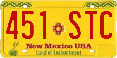 NM license plate 451STC