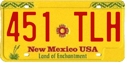 NM license plate 451TLH