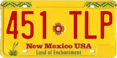 NM license plate 451TLP