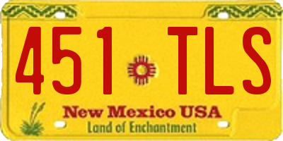 NM license plate 451TLS