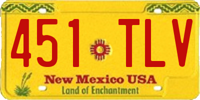 NM license plate 451TLV