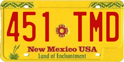 NM license plate 451TMD