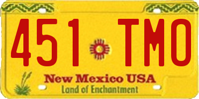NM license plate 451TMO