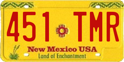 NM license plate 451TMR