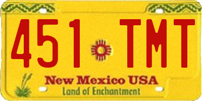 NM license plate 451TMT