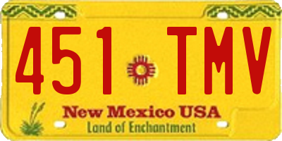 NM license plate 451TMV